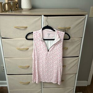 Kiss Me Sleeveless Mock Neck Golf/Tennis Top